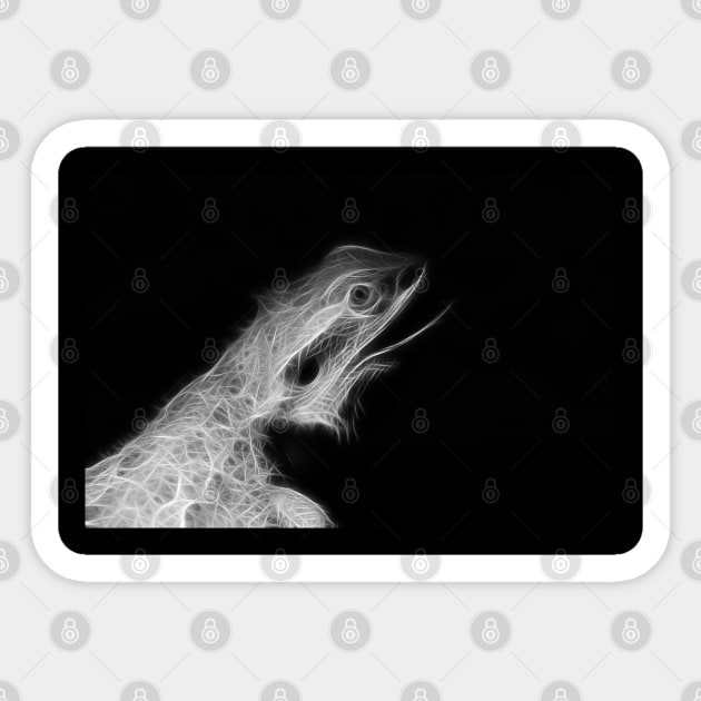 leguan, Reptilien black and white Sticker by hottehue